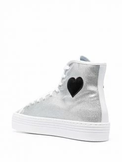 Chiara Ferragni eye-motif metallic high-top sneakers