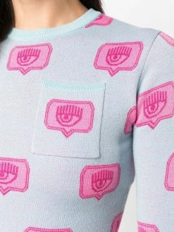 Chiara Ferragni logo-print cropped jumper