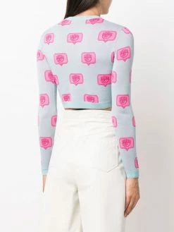 Chiara Ferragni logo-print cropped jumper