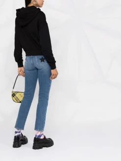 Chiara Ferragni Embroidered logo drawstring hoodie hoodies of women 9 Chiara Ferragni embroidered-logo drawstring hoodie