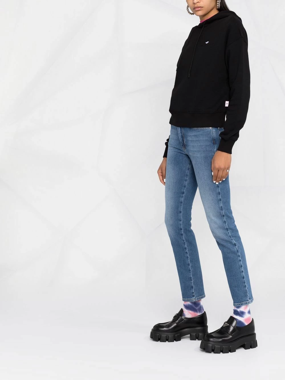 Chiara Ferragni Embroidered logo drawstring hoodie hoodies of women 6 Chiara Ferragni embroidered-logo drawstring hoodie