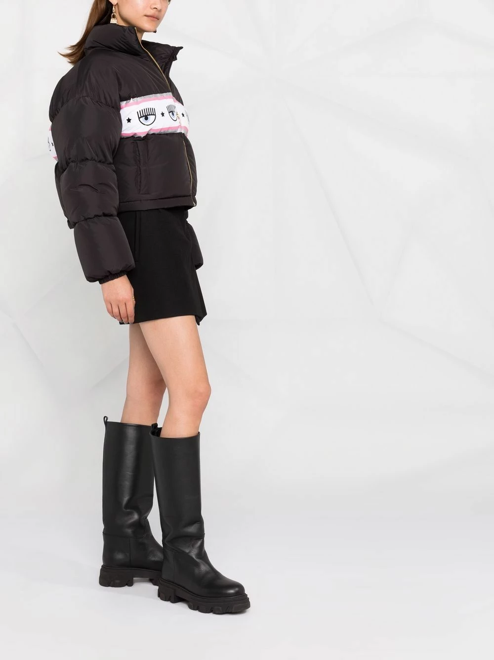 Chiara Ferragni Logomania tape puffer jacket down jackets of women 4 Chiara Ferragni logomania-tape puffer jacket