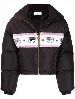 Chiara Ferragni logomania-tape puffer jacket