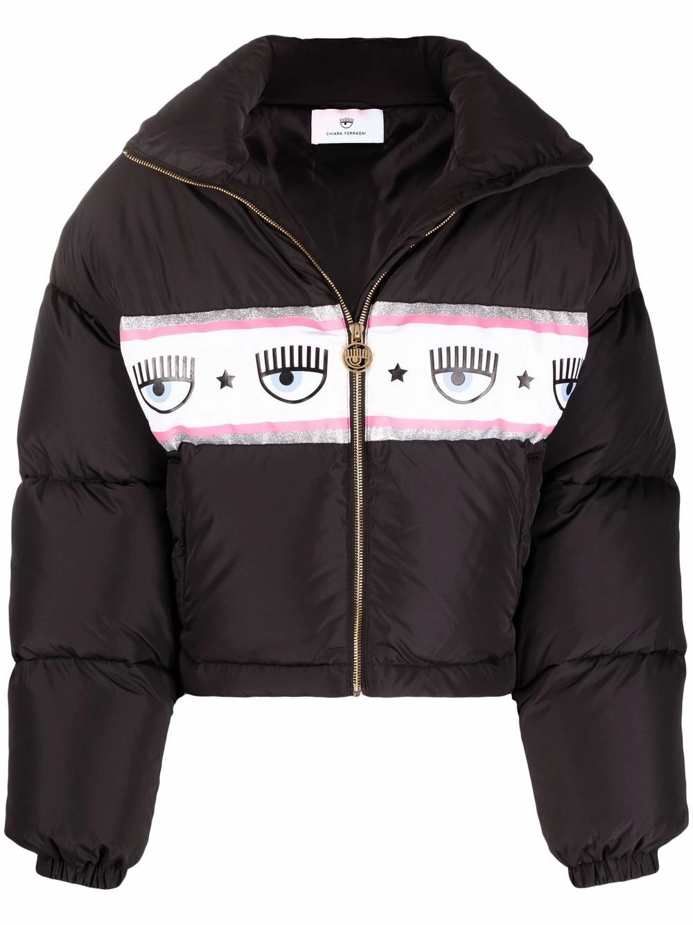 Chiara Ferragni Logomania tape puffer jacket down jackets of women 1 Chiara Ferragni logomania-tape puffer jacket