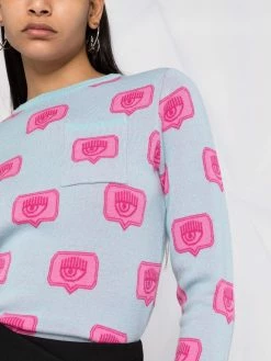Chiara Ferragni all-over logo jumper
