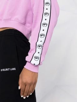 Chiara Ferragni side logo-print hoodie