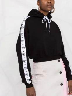 Chiara Ferragni logomania-tape hoodie
