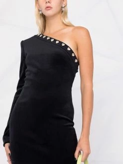 Chiara Ferragni one-shoulder crystal-embellished dress