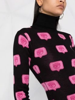 Chiara Ferragni all-over logo print dress