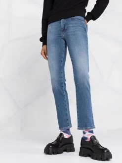 Chiara Ferragni embroidered-logo denim jeans