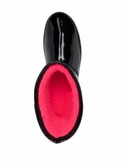 Chiara Ferragni high-shine logo-patch ankle boots