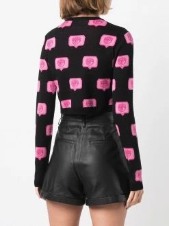 Chiara Ferragni Logomania-intarsia wool jumper