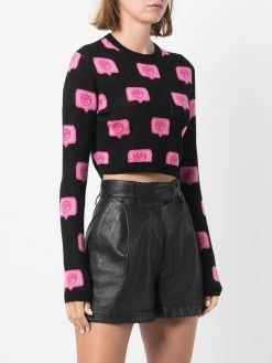 Chiara Ferragni Logomania-intarsia wool jumper