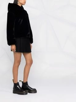 Chiara Ferragni logo-patch hooded jacket