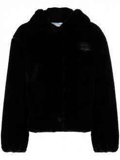 Chiara Ferragni logo-patch hooded jacket