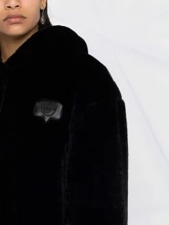Chiara Ferragni logo-patch hooded jacket