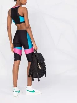 Chiara Ferragni logo-patch panelled cycling shorts