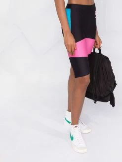 Chiara Ferragni logo-patch panelled cycling shorts