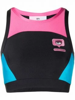 Chiara Ferragni panelled cropped top