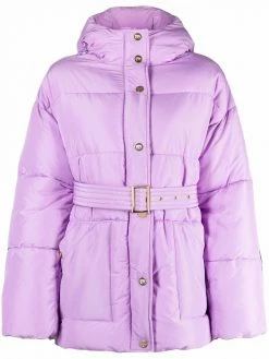 Chiara Ferragni hooded belted padded coat