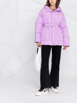 Chiara Ferragni hooded belted padded coat