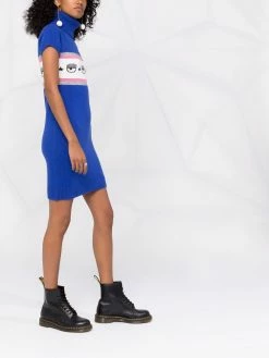 Chiara Ferragni blinking-eye print mini dress