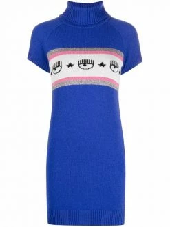 Chiara Ferragni blinking-eye print mini dress