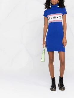 Chiara Ferragni blinking-eye print mini dress