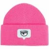 Chiara Ferragni ribbed-knit logo-patch beanie
