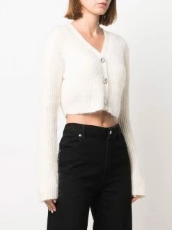 Chiara Ferragni ribbed-knit cropped cardigan