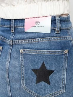 Chiara Ferragni Eye Star denim mini skirt