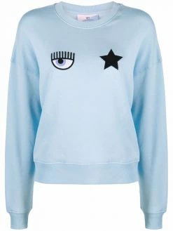 Chiara Ferragni embroidered-logo cotton sweatshirt