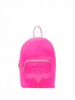Chiara Ferragni embossed-detail high-shine finish backpack