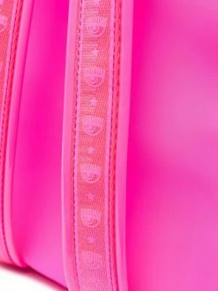 Chiara Ferragni embossed-detail high-shine finish backpack