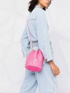 Chiara Ferragni embossed-detail high-shine finish bucket bag