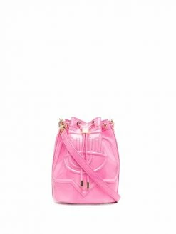 Chiara Ferragni embossed-detail high-shine finish bucket bag