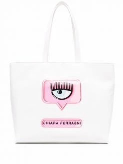 Chiara Ferragni logo-print shoulder bag