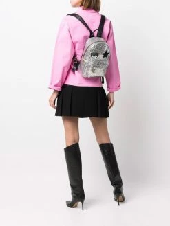Chiara Ferragni eye star-patch sequin-embellished backpack