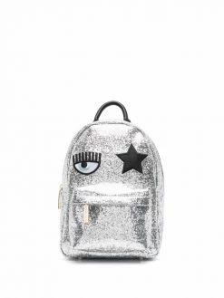 Chiara Ferragni eye star-patch sequin-embellished backpack