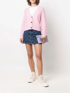 Chiara Ferragni logo-print denim miniskirt