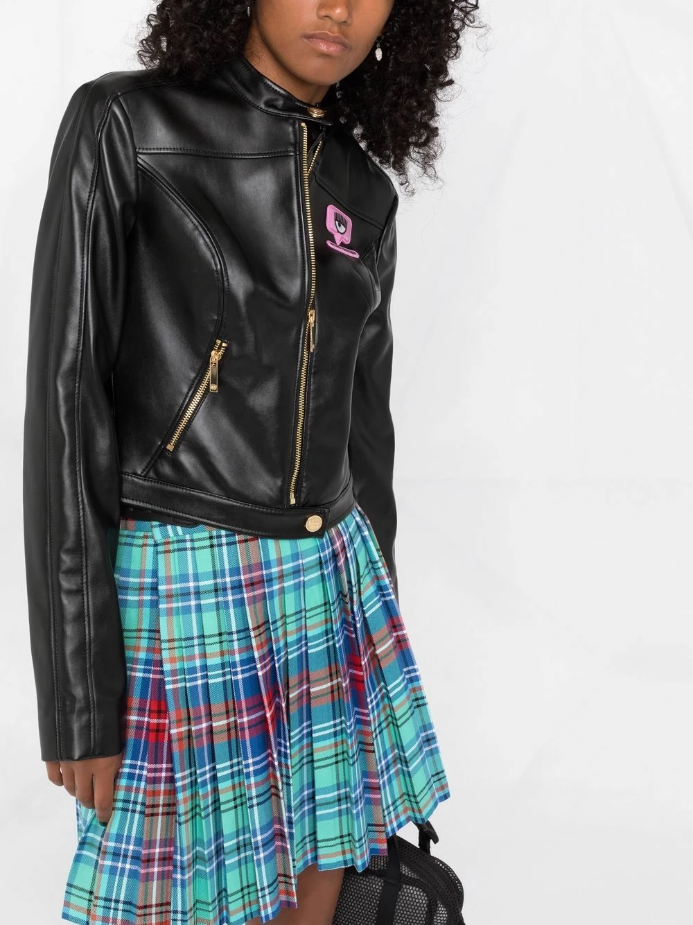 Chiara Ferragni Eyelike patch bomber jacket biker jackets of women 5 Chiara Ferragni Eyelike patch bomber jacket