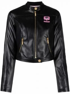 Chiara Ferragni Eyelike patch bomber jacket