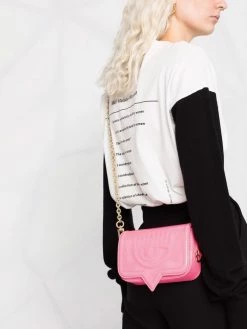 Chiara Ferragni embossed-logo faux-leather crossbody bag