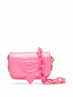 Chiara Ferragni embossed-logo faux-leather crossbody bag