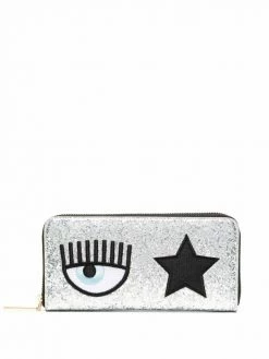 Chiara Ferragni glitter continental wallet