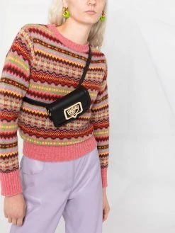 Chiara Ferragni winking-eye faux-leather belt bag