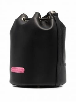 Chiara Ferragni logo patch bucket bag