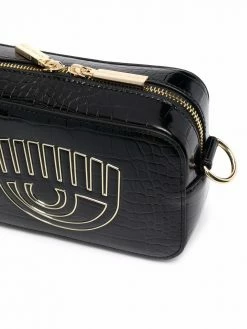 Chiara Ferragni Eyelike crocodile-embossed crossbody bag