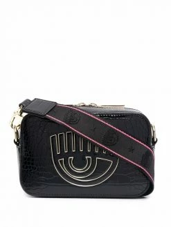 Chiara Ferragni Eyelike crocodile-embossed crossbody bag