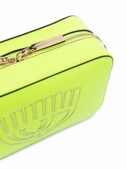 Chiara Ferragni crocodile-effect winking-eye crossbody bag